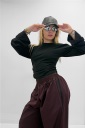 maglia con drappeggi laterali roma
